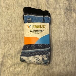 Viasox Peanuts Inspired Knee High Socks Bobsled Beagle Sz 5-9 Womens 6-8 Men NEW